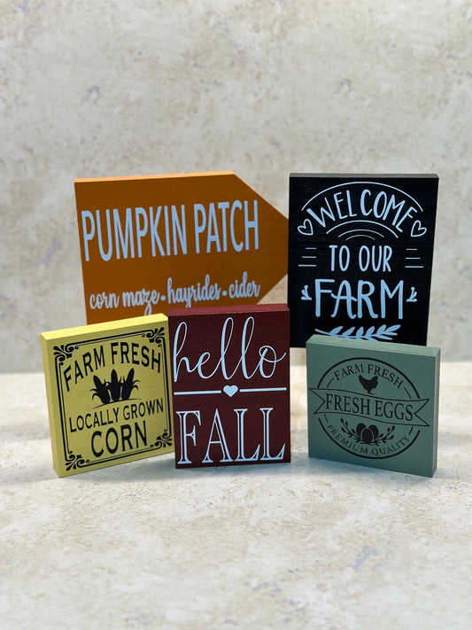 Fall Wooden Signs