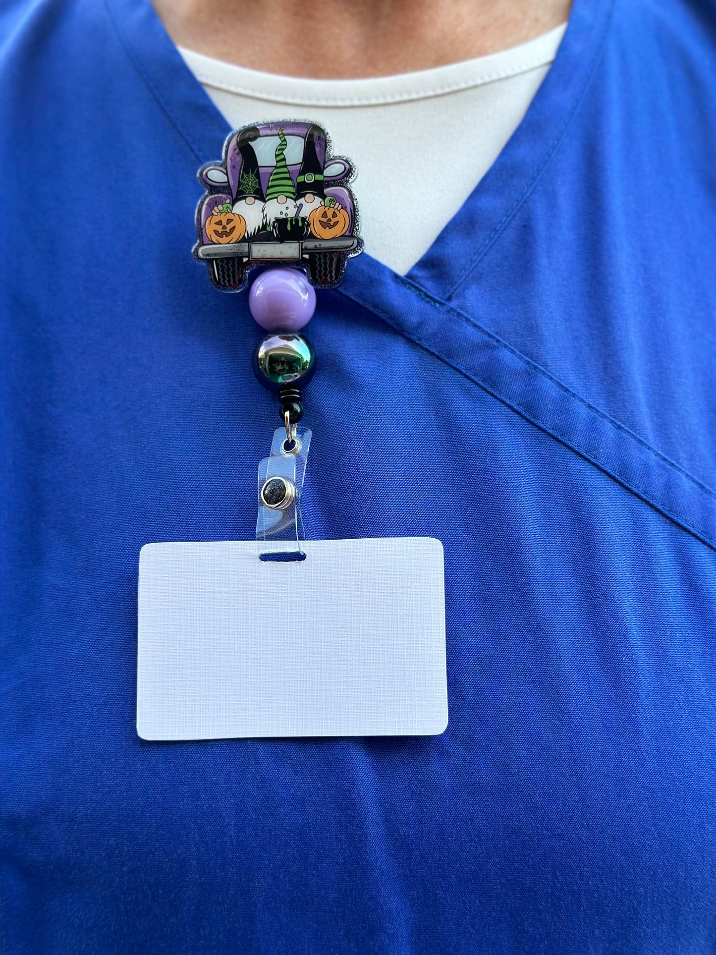 Halloween Gnome Truck Badge Reel