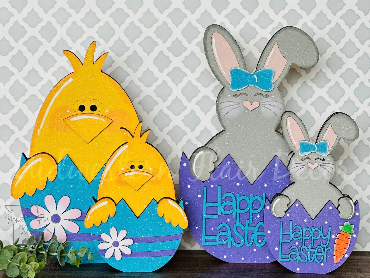 Bunny & Chick Egg Sitters