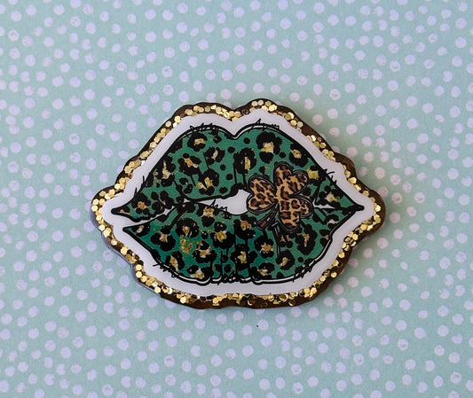 Shamrock Leopard Lips