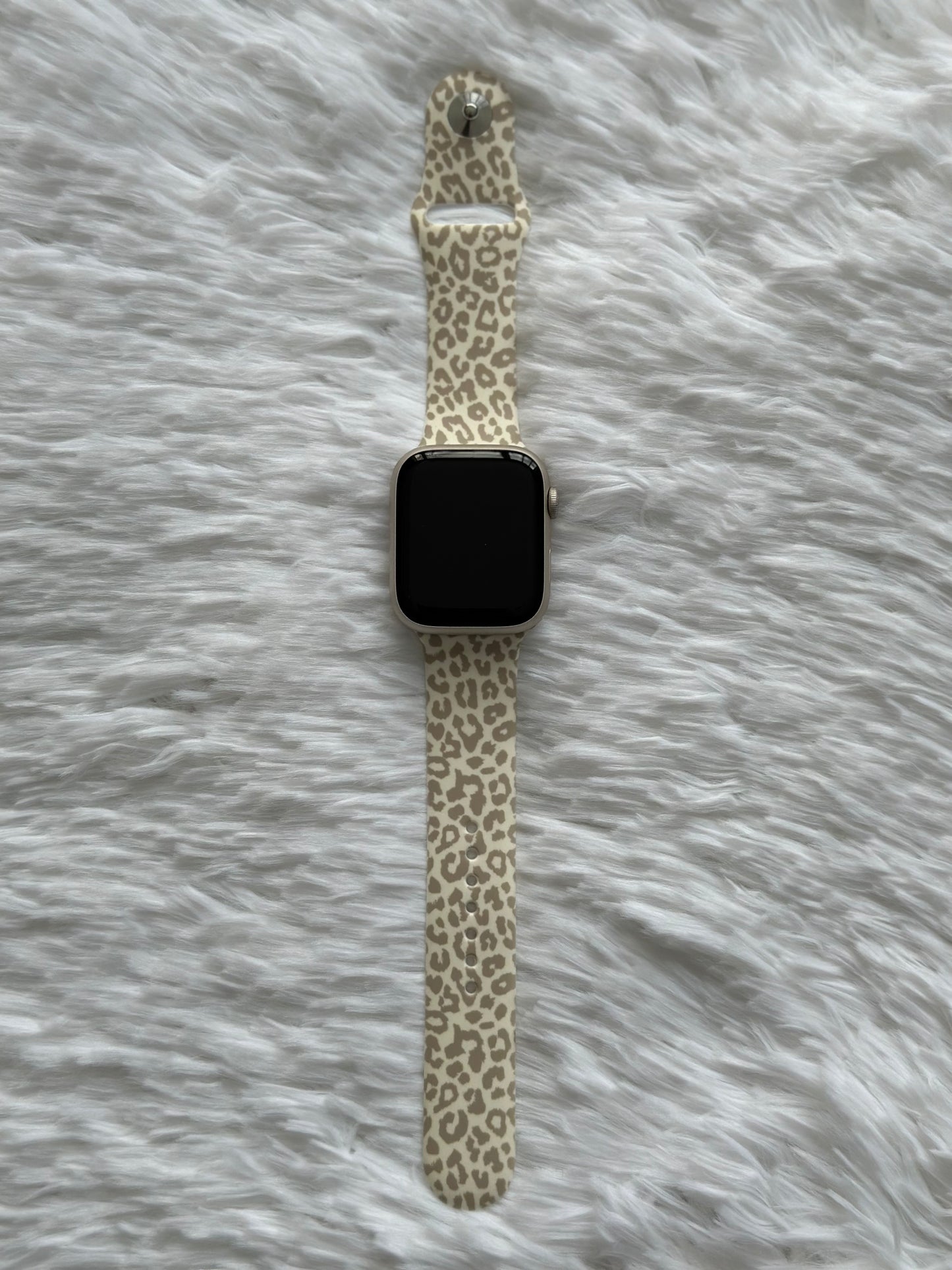 Grey Leopard Watch Band