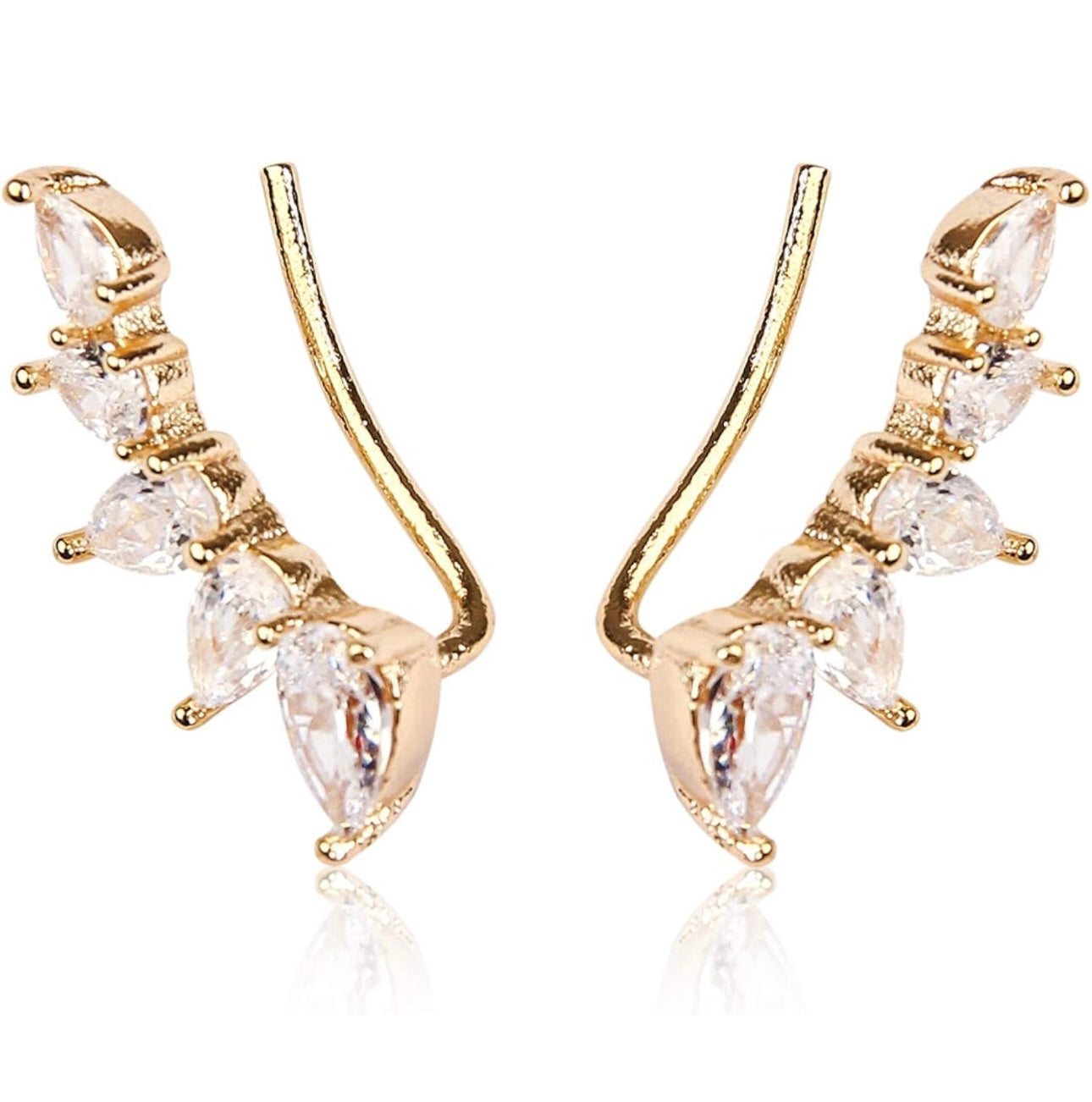 Teardrop Crawler Earrings
