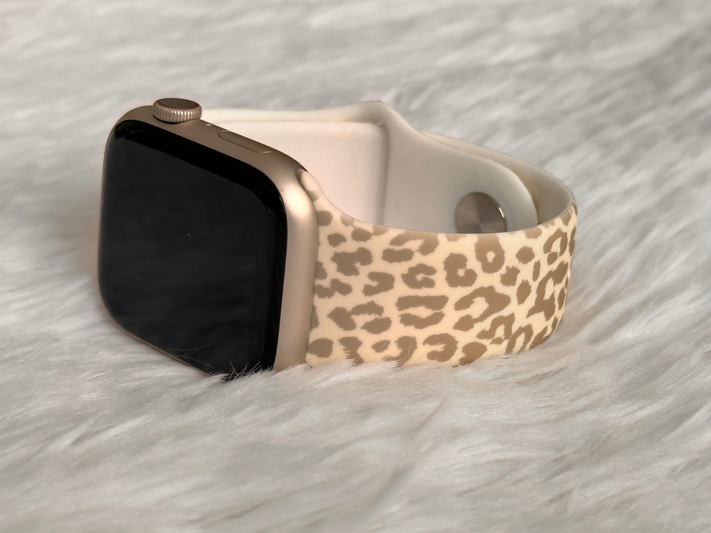 Grey Leopard Watch Band