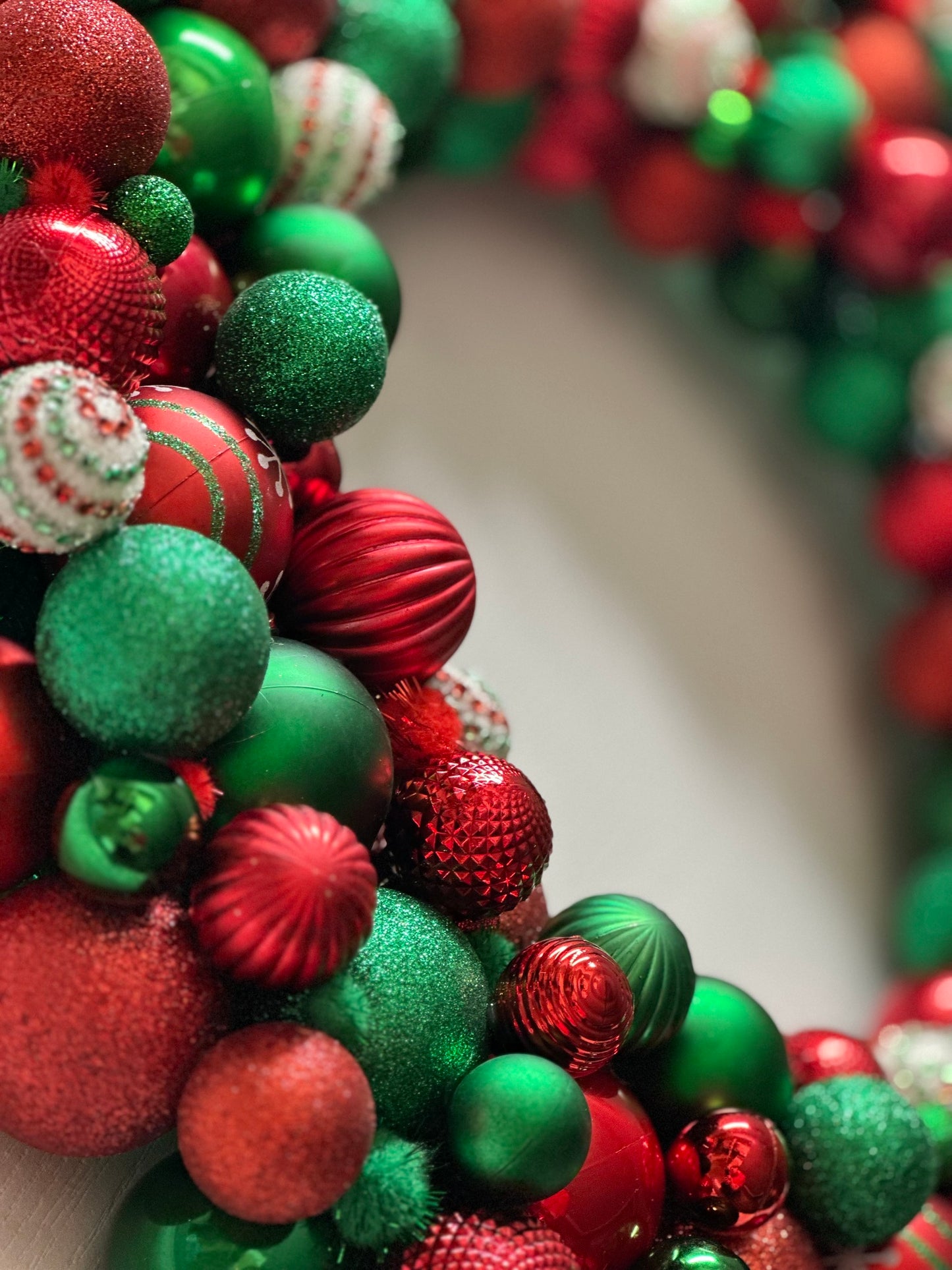 Red/Green Ornament Wreath