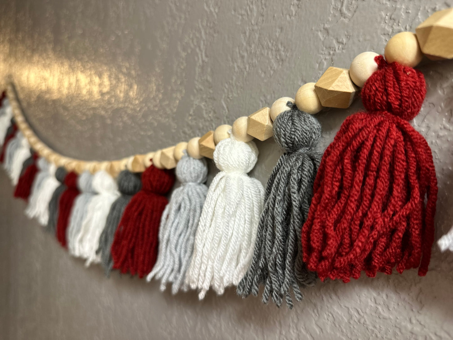 Candy Cane Tassel Garland