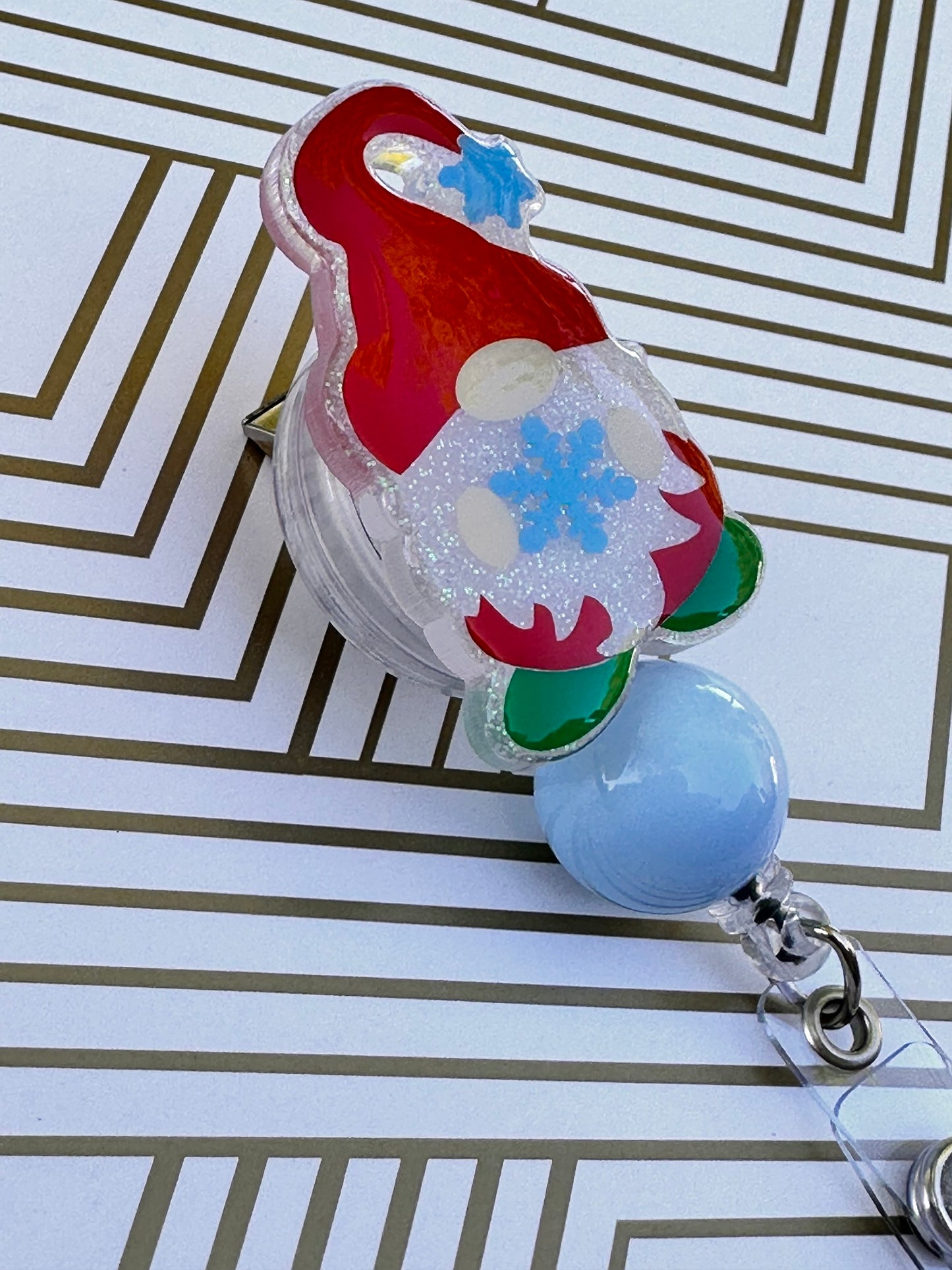 Snowflake Gnome Badge Reel