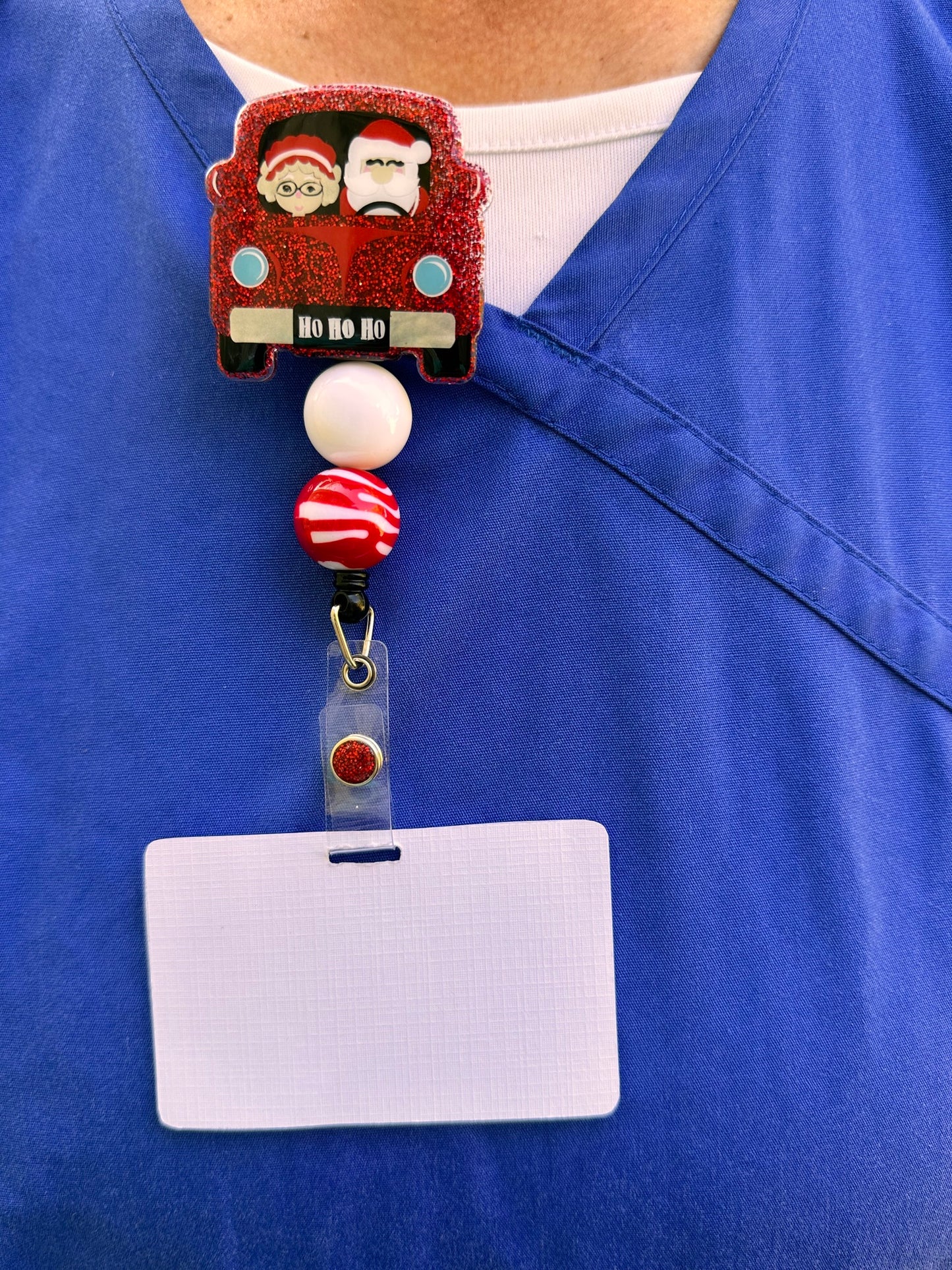 Santa Claus & Mrs Claus Badge Reel