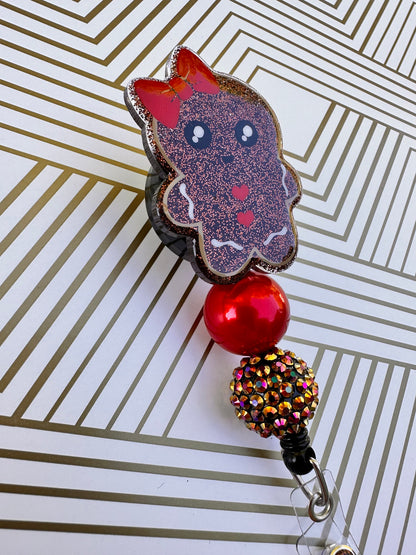 Gingerbread Male/Female Badge Reel