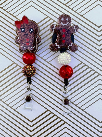 Gingerbread Male/Female Badge Reel