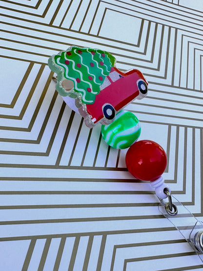 Christmas Car Badge Reel