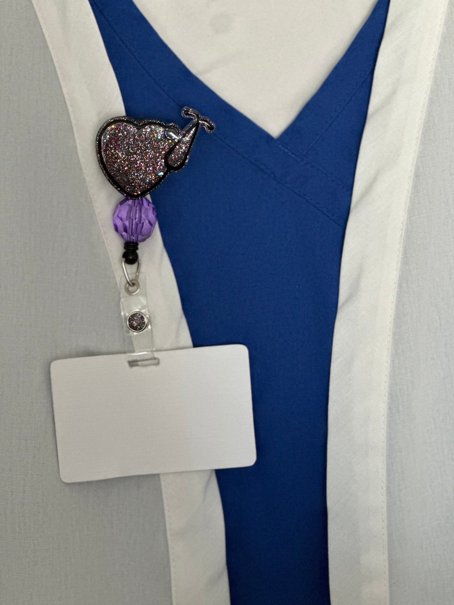 Stethoscope Heart Badge Reel