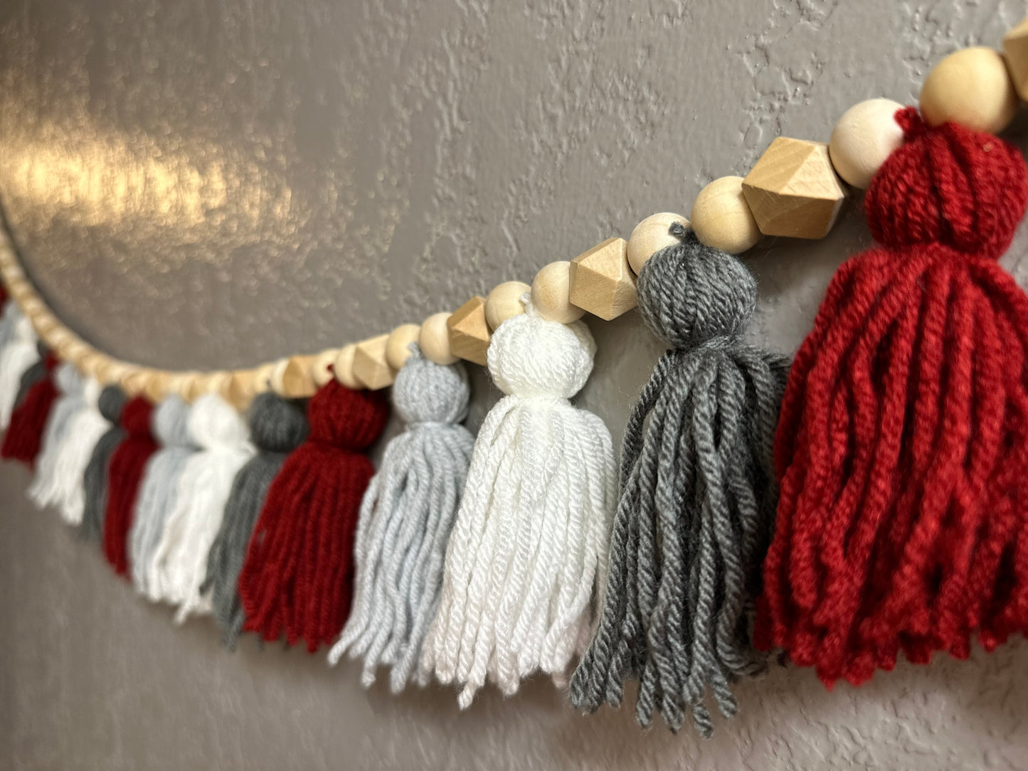 Candy Cane Tassel Garland