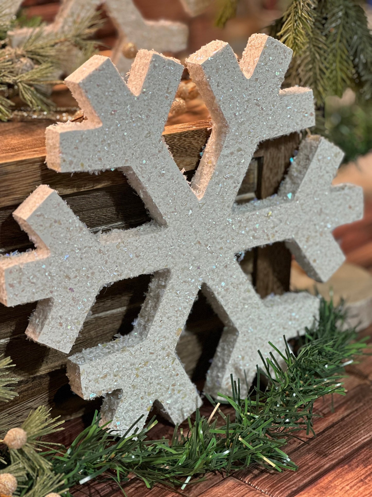 Wooden Snowflakes