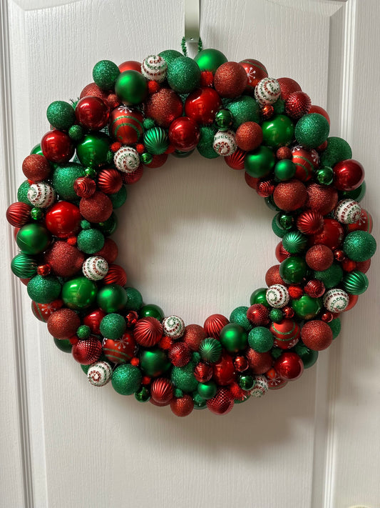 Red/Green Ornament Wreath