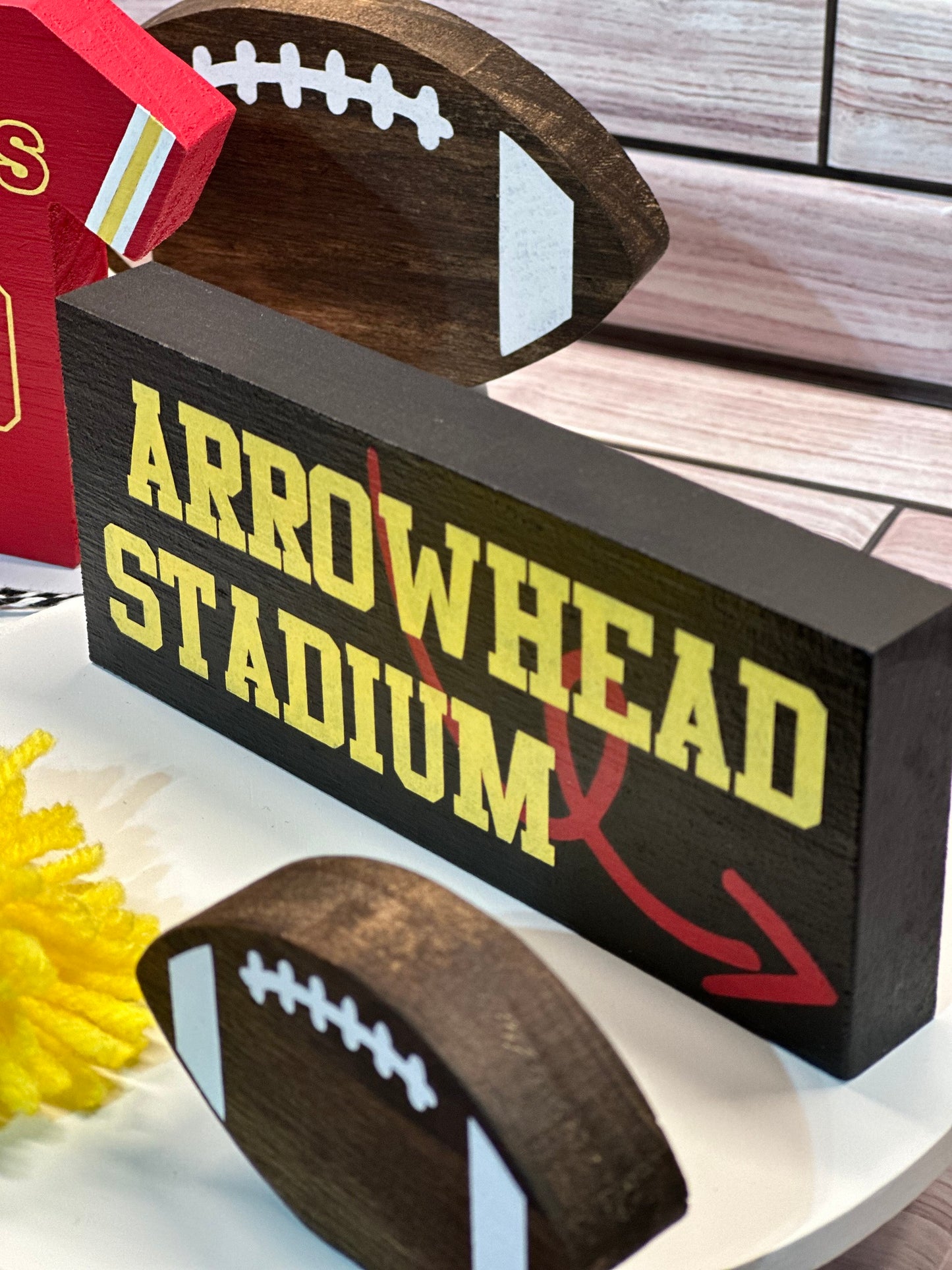 Arrowhead Stadium Wooden Sign