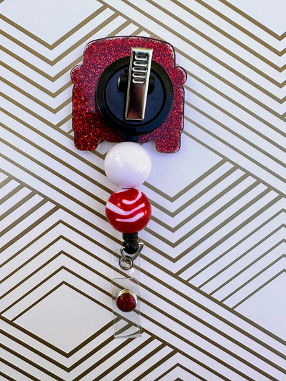 Santa Claus & Mrs Claus Badge Reel