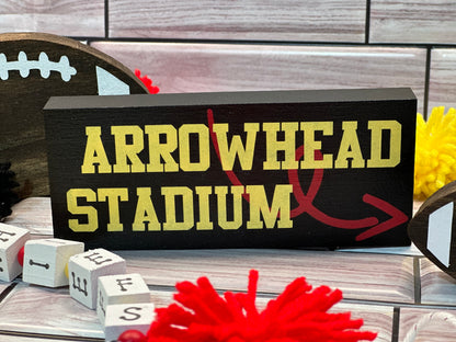 Arrowhead Stadium Wooden Sign