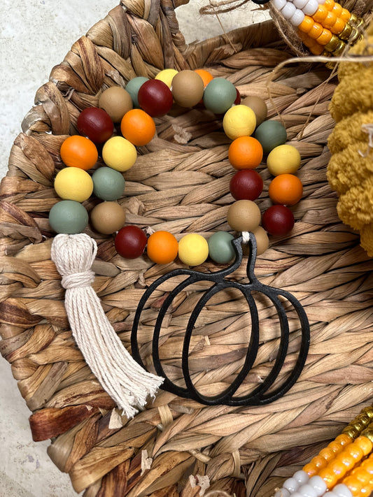 Pumpkin Beaded Garland