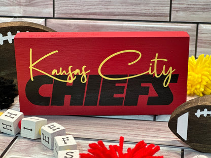 Kansas City Chiefs Wooden Sign