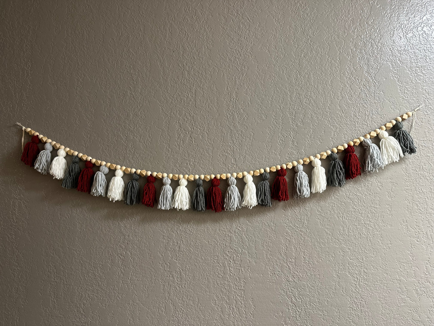 Candy Cane Tassel Garland