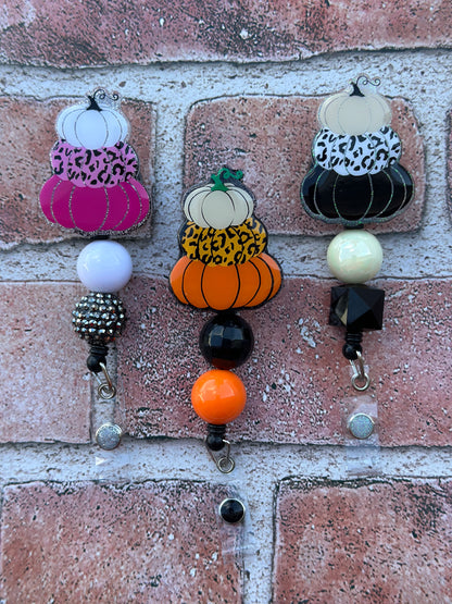 Stacked Pumpkins Badge Reel