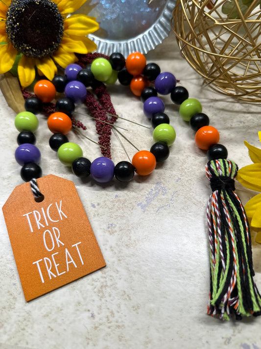 Trick or Treat Beaded Garland