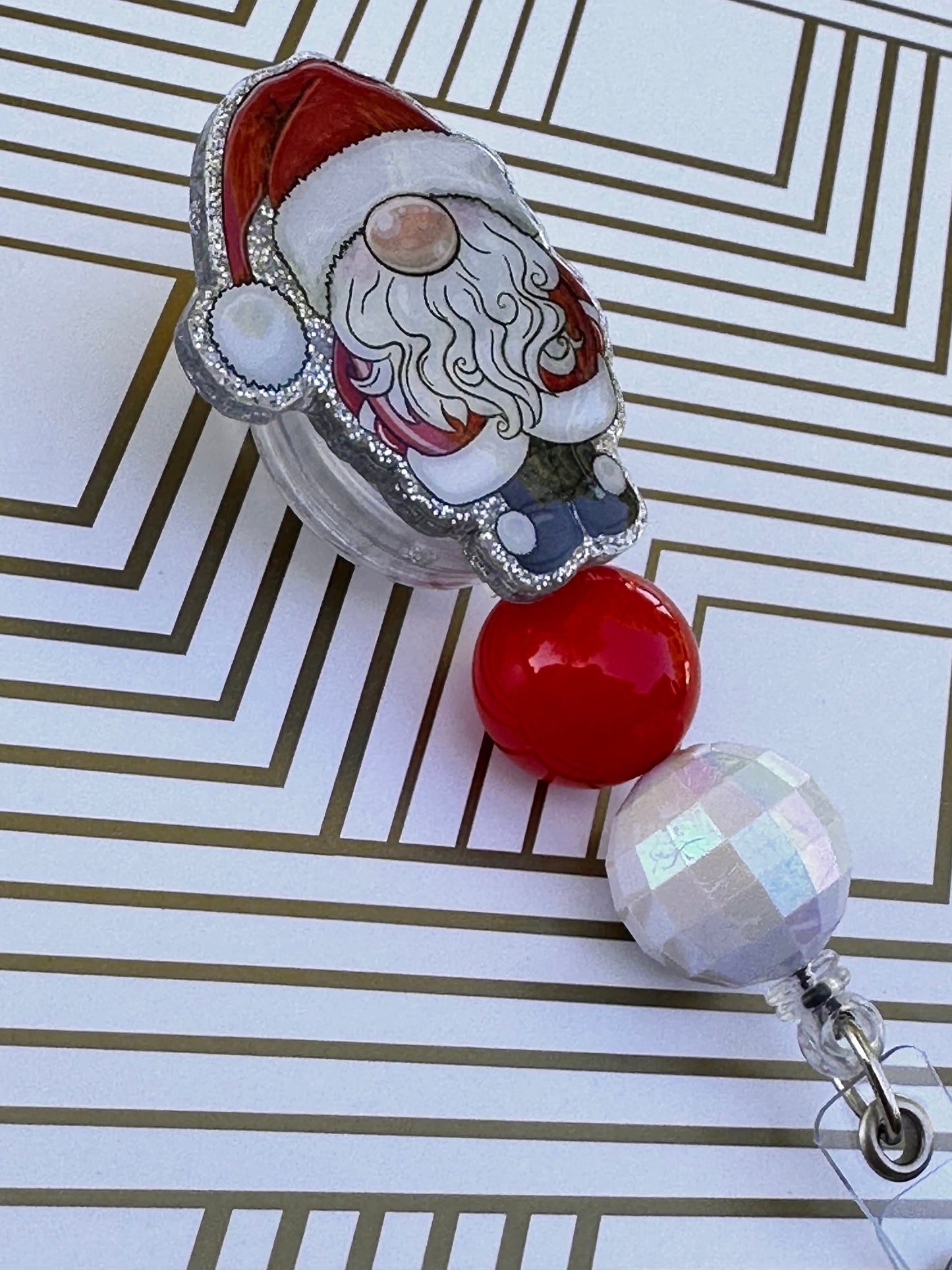 Santa Gnome Badge Reel