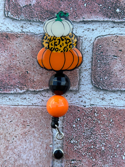 Stacked Pumpkins Badge Reel