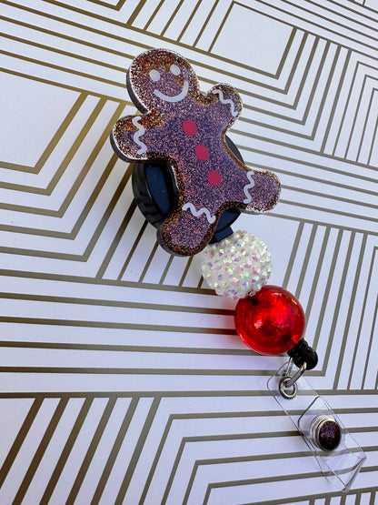 Gingerbread Male/Female Badge Reel