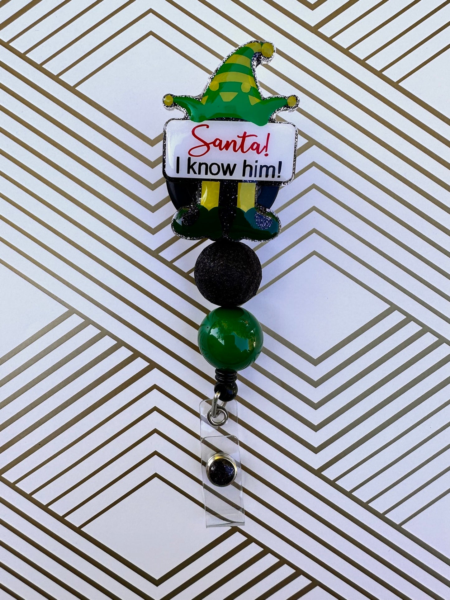 Santa I know Him Badge Reel