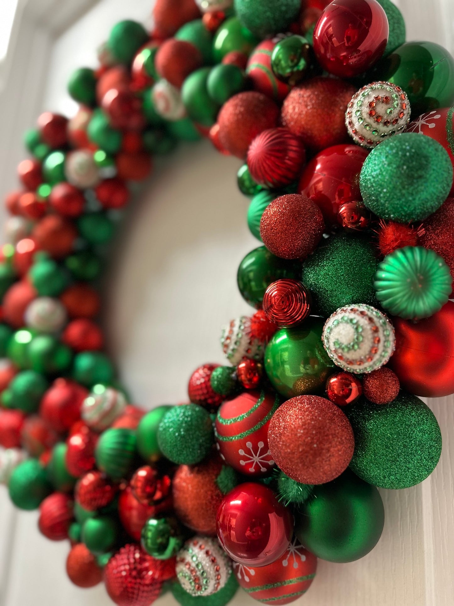 Red/Green Ornament Wreath