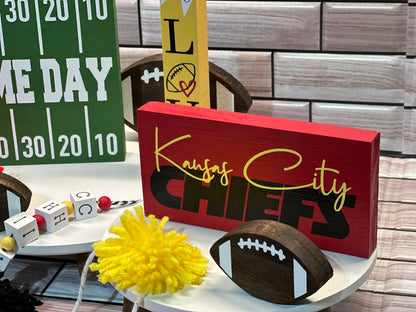 Kansas City Chiefs Wooden Sign