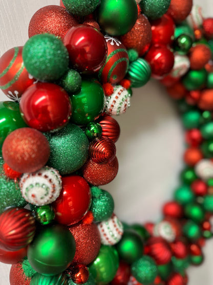 Red/Green Ornament Wreath