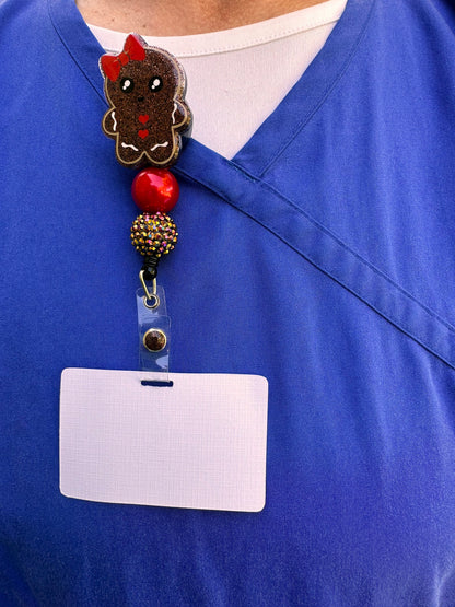 Gingerbread Male/Female Badge Reel