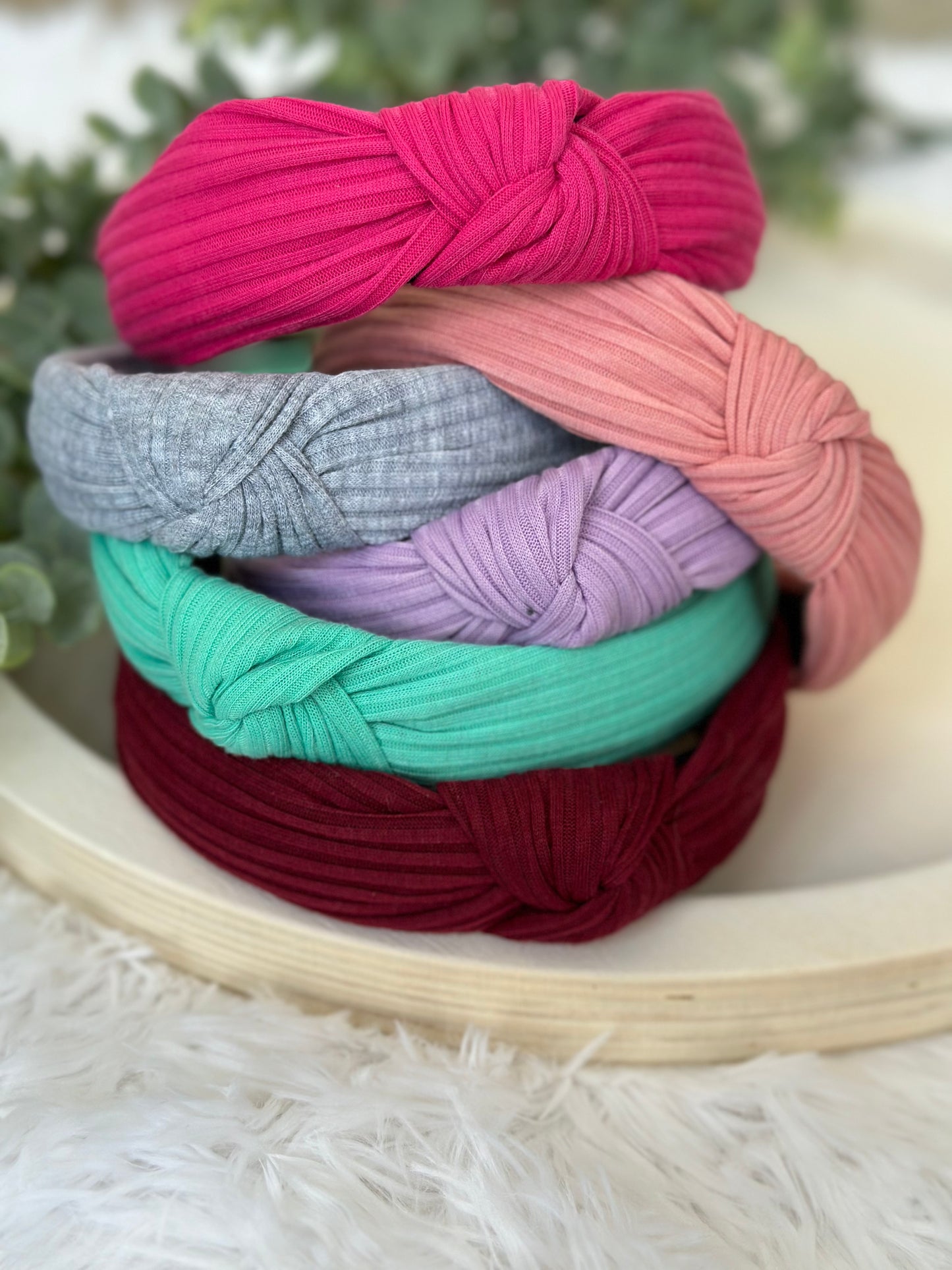 Solid Knit Knot Headbands