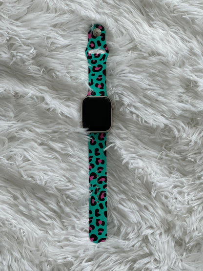 Green Leopard Watch Band