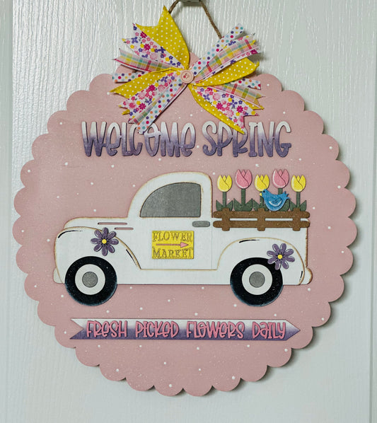 Spring Door Sign