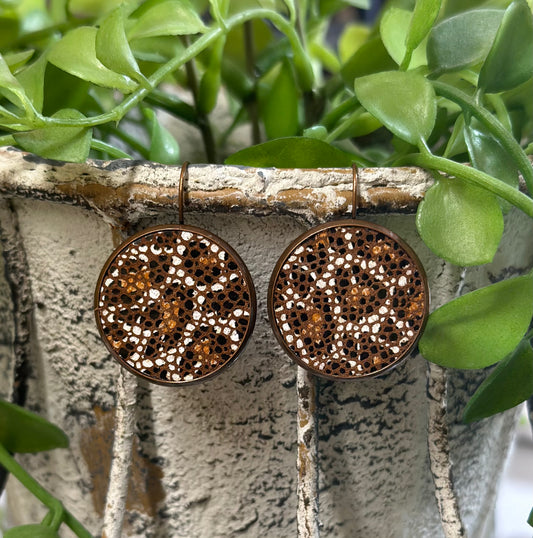 Leopard Dangle Earrings