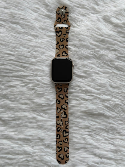 Leopard Hearts Watch Band