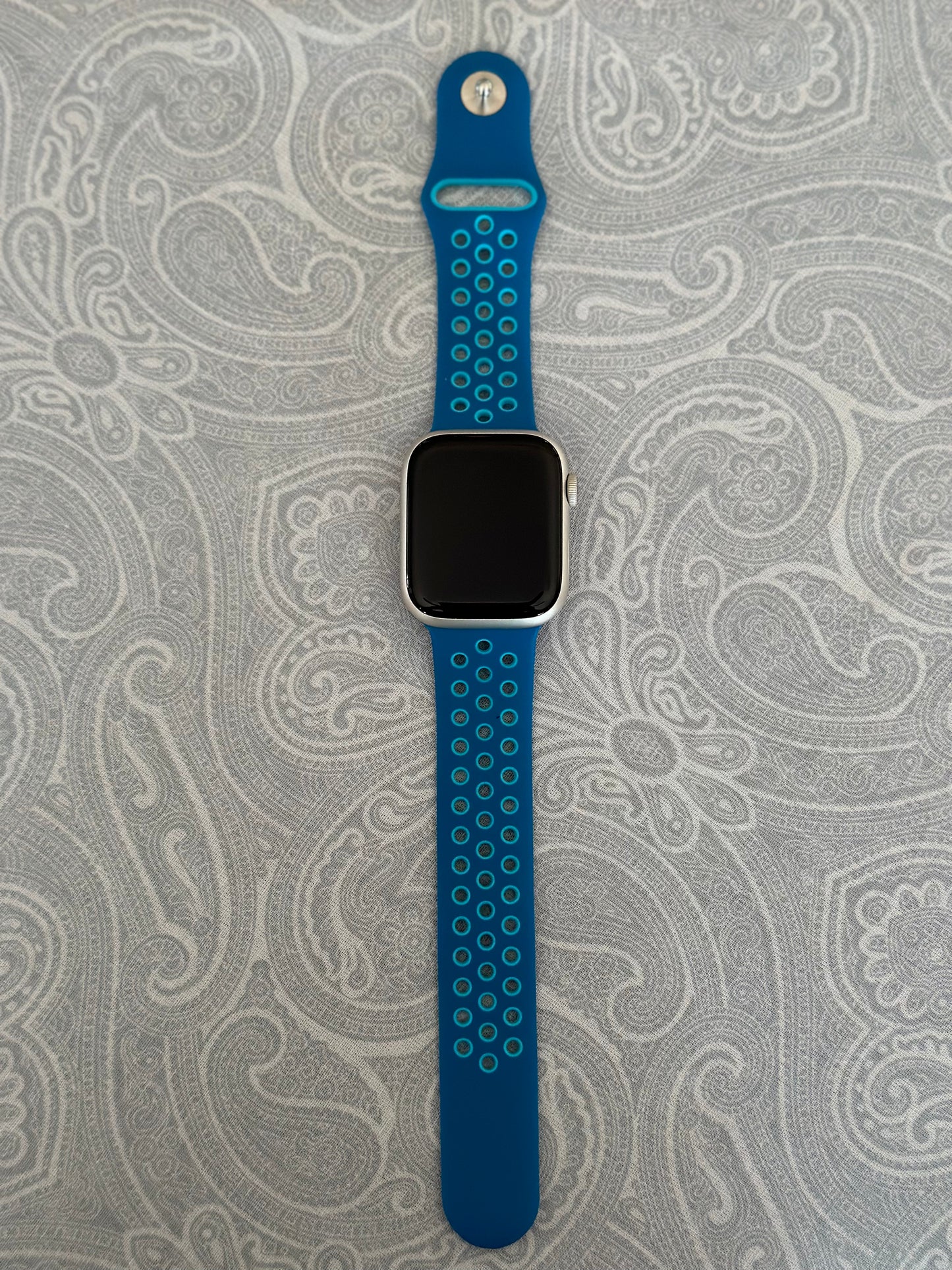 Blue/Light Blue Breathable Watch Band