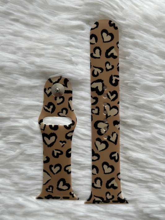 Leopard Hearts Watch Band