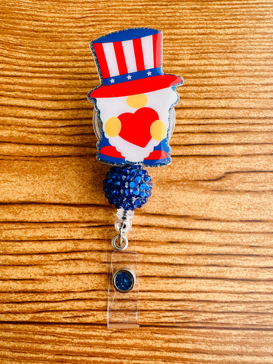 4th of July Gnome Badge Reel