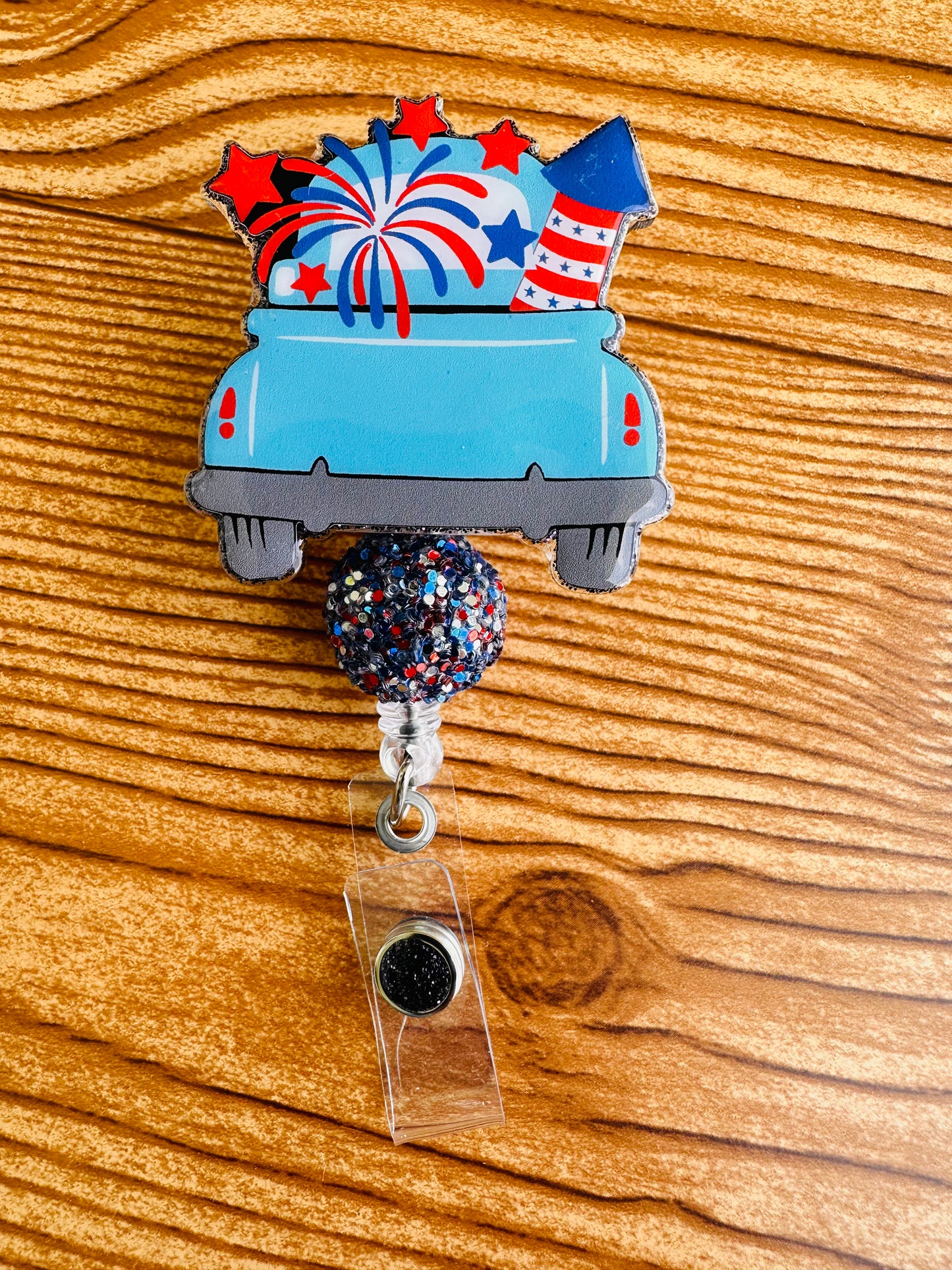 4th Of July Truck Badge Reel