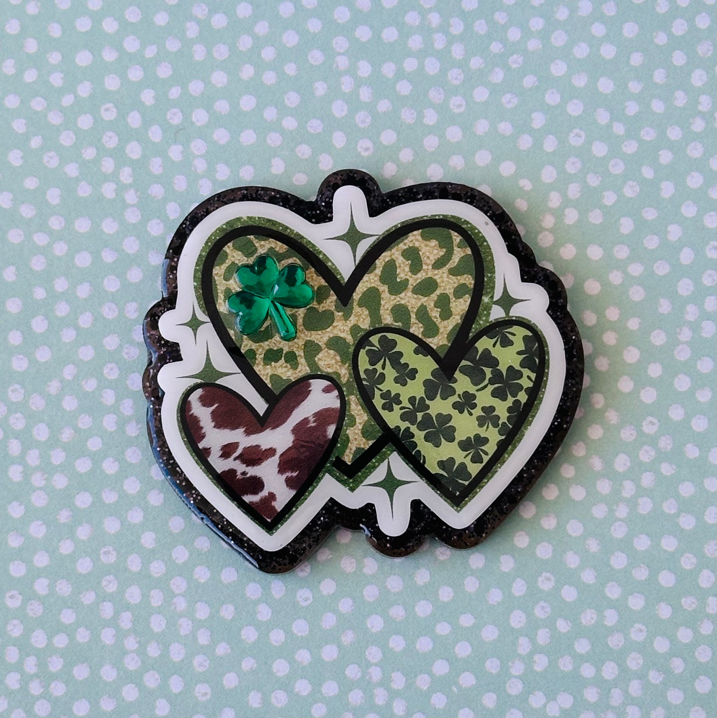 Leopard Cowhide Hearts