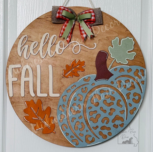 Hello Fall Door Sign