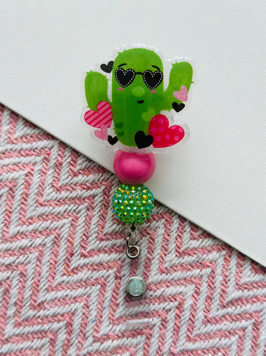 Love Cactus Badge Reel