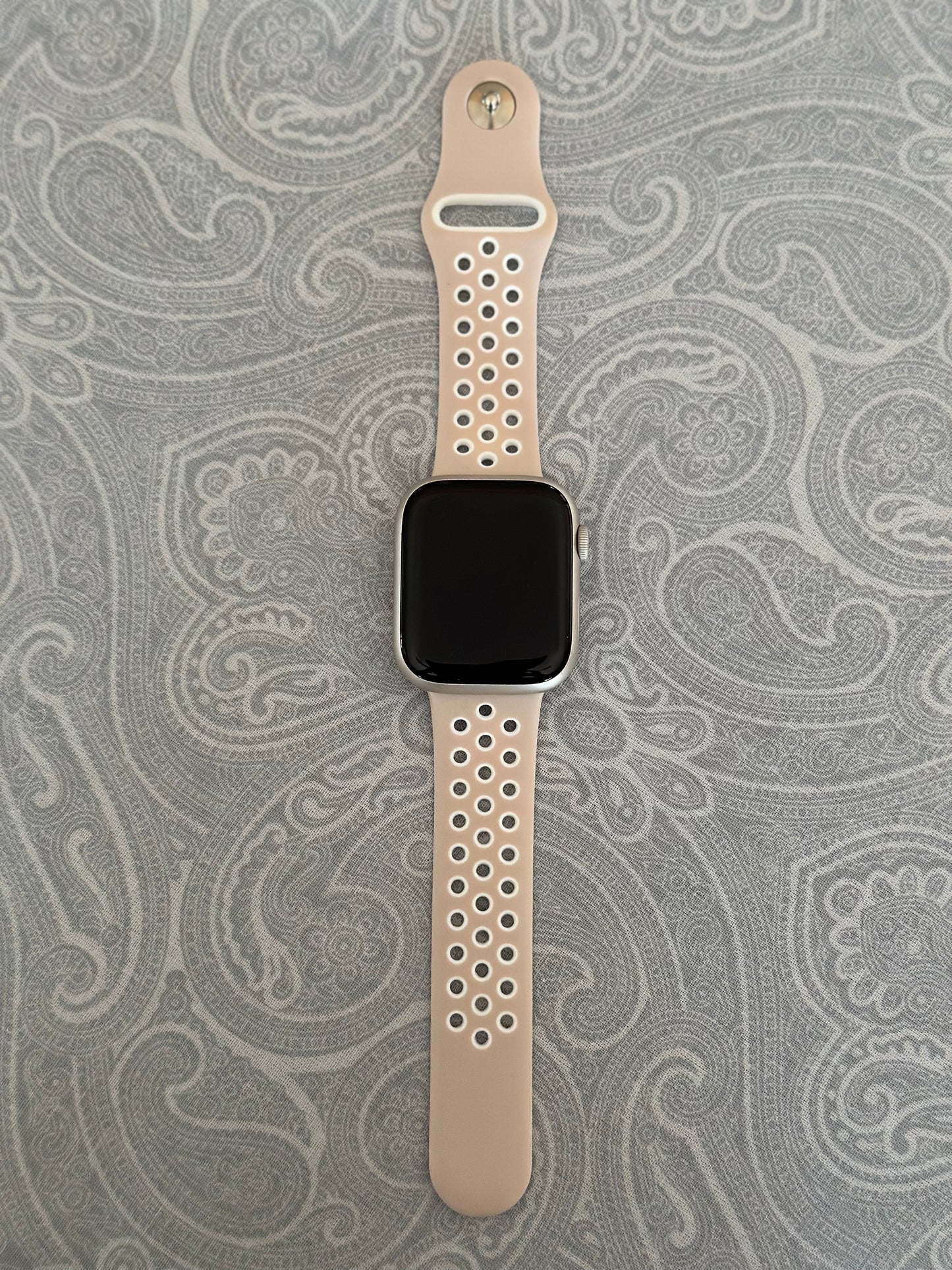 Light Pink/White Breathable Watch Band