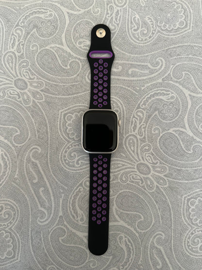 Black/Purple Breathable Watch Band