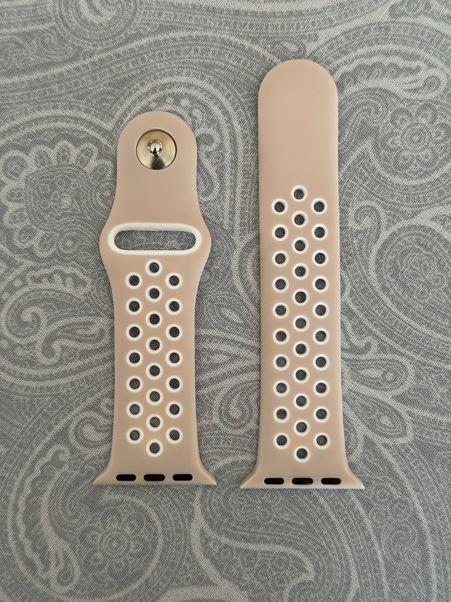 Light Pink/White Breathable Watch Band