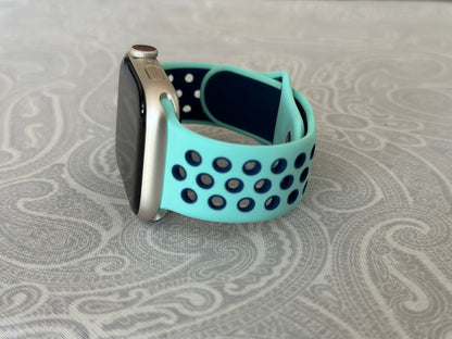 Aqua/Blue Breathable Watch Band